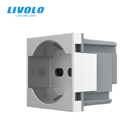 LIVOLO 16A Enchufe Modular Italiano de 80*80mm con Panel de Vidrio, Toma Universal para Italia y Chile, Accesorios Inteligentes de Alta Gama para el Hogar