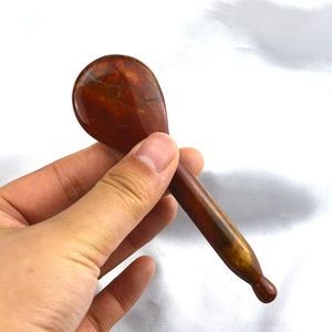 Natural China tradicional Facial Gua Sha herramienta cuchara forma Mookaite jaspe acupuntura raspado masaje curación para el cuidado de la salud - Product Image 3