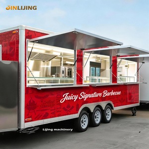Remorque alimentaire commerciale personnalisée JINLIJING, cuisine entièrement équipée, bar mobile, camion de restauration rapide, hot-dogs, barbecue, à vendre - Product Image 1
