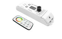Contrôleur de gradation LED 5 canaux RGBCCT RGBW avec bouton rotatif, télécommande sans fil RF, DC 12V 24V, pour bande lumineuse, néon, COB, plafond, CE RoHS FCC