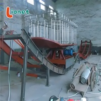 Bateau à bascule Lionet Rocking Tug en acier et métal pour parc d'attractions et parc d'aventure en plein air, capacité de 20 passagers