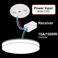 Interruptor de Control Remoto Inalámbrico Digital de 220V/110V con 1 Tecla para Lámpara de Luz, Interruptor de Control Remoto para Hogar Inteligente