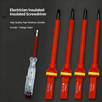 Jeu de tournevis isolés certifiés VDE GS 1000V, blindés pour la sécurité, 13-en-1, en acier Cr-V, conforme IEC 60900, pour travaux sous tension, avec boîte de rangement noire