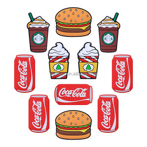 <strong>Wholesale</strong> DIY Eco-Friendly Food-Grade BPA Free <strong>Silicone</strong> Cola Coffee Hamburger Shape Focals <strong>Beads</strong> for Pen and Keychain Making - Product Image 1