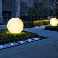 Extérieur Étanche Boule Ronde Lampadaire Lune Lampe Atmosphérique Planète Lumière Paysage Jardin Décoration Lampadaire
