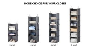 4-<b>Shelf</b> Hanging Organizer Closet Hanging <b>Shelves</b> Closet Hanging Storage Organizers for Bedroom Baby Nursery Camper Accessories - Product Image 6