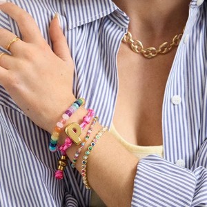 <strong>Initial</strong> <strong>Bracelet</strong> for unisex ,Custom <strong>Initial</strong> <strong>Bracelet</strong> <strong>with</strong> Colorful Alphabet Charm Adjustable Braided Rope <strong>bracelet</strong> jewelry Gift - Product Image 3