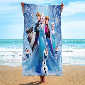 Bonita <span class=keywords><strong>Toalla</strong></span> de Playa con Diseño de Personajes de <span class=keywords><strong>Anime</strong></span> para Niñas, Poncho Infantil de Secado Rápido, Absorbente, Libre de Arena, de Microfibra, para Baño y Playa - Product Image 3