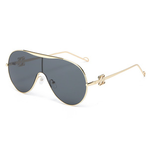 Oversized <b>Aviator</b> <b>Sunglasses</b> Metal Gold Frame UV400 Protection Unisex Style - Product Image 4