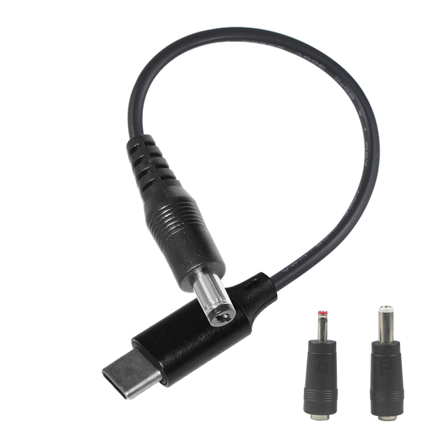 USB C to DC 5.5x2.1mm PD Charging Cable 5V 9V 12V 15V 20V Adjustable Voltage Step up for Laptop Router