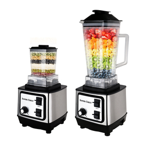 IN STOCK professionale 2 in 1 miscelatore frullatore argento cresta da cucina commerciale elettrico frullato frutta Mixer frullatore robot da cucina - Product Image 1