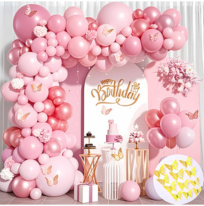 Kit de Guirnalda de Globos de Mariposa de 142 Piezas, Set de Decoración para Fiestas con Puntos de Pegamento para Cumpleaños, Bodas, Baby Shower, OEM - Product Image 1
