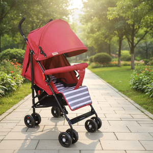 Poussette pliable légère pour bébé, poussette pour enfants, possibilité de s'asseoir/s'allonger, roues silencieuses, frein à ceinture, pare-soleil complet, acier inoxydable - Product Image 6