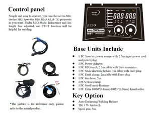 Nouvelle soudeuse multi-processus <span class=keywords><strong>MIG</strong></span> 165/185/205GDM 230V économique, compacte et efficace 5-en-1 avec pistolet à bobine, prête pour l'acier inoxydable - Product Image 3
