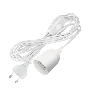 EU AC 250V mở rộng treo đèn Dây cáp E27 ánh sáng mặt dây đèn ổ cắm ON-OFF nút chuyển đổi đèn trần lịch thi đấu - Product Image 1