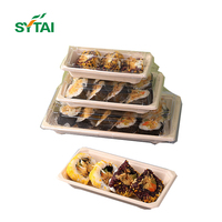 Assiettes de bagasse de canne à sucre jetables pour paquet de fête d'anniversaire de mariage plateaux de plat de fruits alimentaires