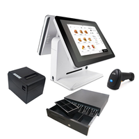 Système de point de vente à écran tactile Windows de 15.6 "tout en un avec scanner d'imprimante pour supermarché magasin de détail utilisation restaurant