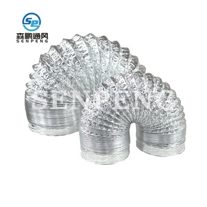 Vendita diretta dalla fabbrica in alluminio singolo/doppio strato ignifugo Non isolato durevole foglio di alluminio <span class=keywords><strong>flessibile</strong></span> condotto di ventilazione - Product Image 1