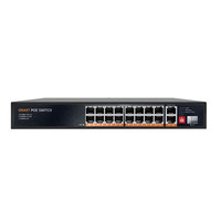 Switch PoE Gigabit 16 ports avec Watchdog, extension VLAN250M, boîtier en acier mat, Plug and Play, sans configuration