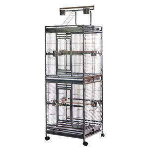 Vente en gros de <span class=keywords><strong>cages</strong></span> pour animaux de compagnie Chasse Petite pour tourtereaux africains Canaries Acier inoxydable Or Ensemble vol d'élevage Extra Large Cage à oiseaux - Product Image 3