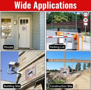 Securun tùy chỉnh video giám sát dấu hiệu tư nhân tài sản 15x15 cm nhôm Camera giám sát dấu hiệu - Product Image 5