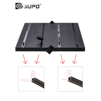 GUPO Rail de piste ultra-mince 24V 10*11mm pour vitrine, présentoir à bijoux, meuble, éclairage LED dimmable, petit projecteur de rail 2W réglable pour armoire