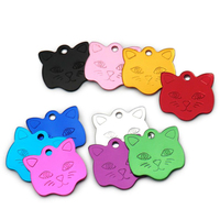El más vendido Multi-Color DIY Pet Kitten Cat Cute Dogs Anodizado Aluminio Dog Tags Round New Xvideo Dog Tag ID Tags Acero inoxidable