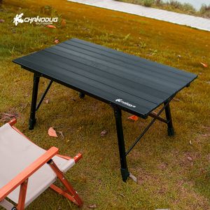 Table pliante de camping d'extérieur à hauteur réglable, idéale pour les pique-niques, pliable pour un rangement facile, table à thé - Product Image 3