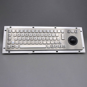Vandal Proof Panel Edelstahl Industrie Metall Verdrahtete Tastatur Mit Trackball - Product Image 5
