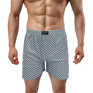 Herren <span class=keywords><strong>Tartan</strong></span> Plaid Boxershorts Button Fly Loose 100Polyester Custom Logo Plus Size Freizeit unterwäsche Mass Stocked Summer Boxer - Product Image 5