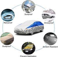 HUILONG Housse de Voiture Universelle Design Sportif Extérieur Matière Polyester Imperméable Protection UV 90% Couverture Complète Personnalisable