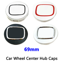 Cache-moyeux de roue de voiture en ABS chromé de 69 mm pour Civic, accessoires décoratifs avec installation par clipser