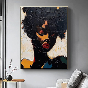 Lớn Salon Trang Trí Nội Thất Handmade Trừu Tượng Người Phụ Nữ Màu Đen Hình Faceless 3D Tường Nghệ Thuật Khuôn Mặt Bức Tranh Chân Dung - Product Image 2