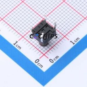 TP10811680 Tactile Switch Through hole Component (THT)-4P,6x6mm Switch Single Pole Single Throw Round Button 1.6N Through Hole - Product Image 2