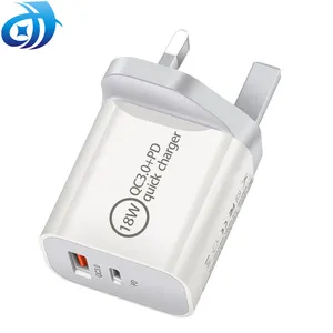 18W Dual PD Type-C Charger Quick Charging QC 3.0 USB C Fast USB Charger for iPhone 12 for Samsung US UK EU AU Plug Adapter