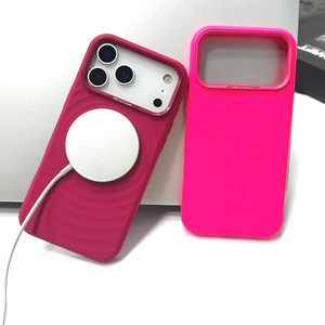 Funda Magnética de Silicona para <span class=keywords><strong>iPhone</strong></span> 18 17 16 15 <span class=keywords><strong>14</strong></span> <span class=keywords><strong>Pro</strong></span> Max, Diseño de Ondas, Tacto Suave, Protección Total - Product Image 3