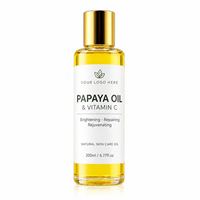Huile éclaircissante pour les taches sombres des genoux et des coudes à marque privée, à effet rapide, enrichie en Vitamine C et Papaye, sérum corporel pour l'élimination des taches sombres, huile de soin pour la peau