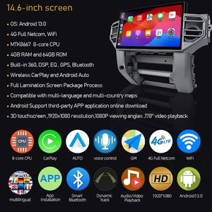 สำหรับรถยนต์ Tundra Sequoia ปี 2014-2019 เครื่องเล่นนำทาง GPS แบบพกพาสำหรับติดตั้งบนคอนโซลหน้ารถ รองรับ Carplay DSP วิทยุ Android พร้อมเครื่องเล่น BT หน้าจอสัมผัสขนาด 14.6 นิ้ว - Product Image 3