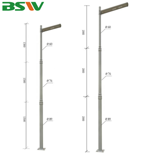 Đèn Mạ Kẽm Bài Chiều Cao 6M 8M Ánh Sáng Đường Phố Ba Lan Qatar Giá Rẻ Dẫn Đường Phố Màu Xanh Lá Cây Trắng Tùy Chỉnh Màu Xanh Tự Động Thép Nóng - Product Image 1