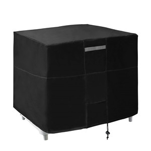 Housse pour unité de climatisation extérieure 34x34x30 pouces, grise, double doublure, anti-poussière, imperméable, avec fermeture à cordon - Product Image 4