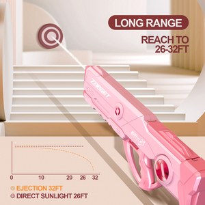 Di alta qualità in plastica rosa pistola elettrica per schizzi d'acqua a prova di perdite reali dall'aspetto di grandi dimensioni adulti colorati sia uomini che donne CPC - Product Image 3