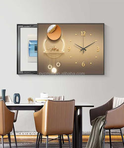 Murales <span class=keywords><strong>de</strong></span> pared colgantes con placa <span class=keywords><strong>de</strong></span> cubierta, caja <span class=keywords><strong>de</strong></span> medidor <span class=keywords><strong>de</strong></span> electricidad <span class=keywords><strong>para</strong></span> restaurante moderno, decoración <span class=keywords><strong>de</strong></span> pared con reloj, pintura <span class=keywords><strong>de</strong></span> porcelana <span class=keywords><strong>de</strong></span> cristal - Product Image 2