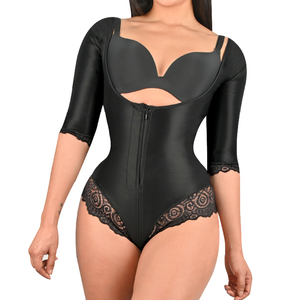 Shorts de compression double BBL, Fajas Colombians, <span class=keywords><strong>gaine</strong></span> de taille ouverte, contrôle du ventre, haut amincissant - Product Image 1