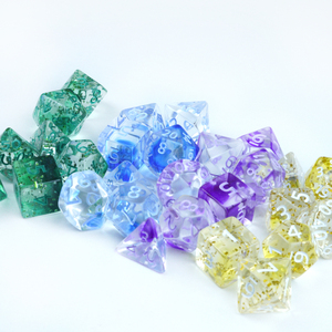 Dés polyédriques transparents bicolores, directement de l'usine, options personnalisées de haute qualité et multicolores pour <span class=keywords><strong>les</strong></span> jeux de table - Product Image 5