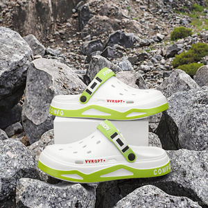 Men's Breathable <b>Closed</b>-<b>Toe</b> Outdoor Sport Beach <b>Sandals</b> with Slip-On Closure Flat EVA Outsole for <b>Summer</b> - Product Image 2