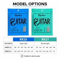 Senar Gitar Elektrik Orphee RX15 Tahan Lama Berlapis Nikel, Kawat Paduan Nikel, Suku Cadang & Aksesoris Grosir