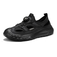 Sandales pour hommes, chaussures de randonnée, de plage et de sport, à enfiler, avec fermeture rotative premium à dégagement rapide et bout couvert