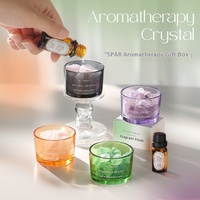 Diffuseur d'arômes en pierre de cristal haut de gamme, écologique, sans flamme, pour maison et bureau, parfum longue durée, solide et durable