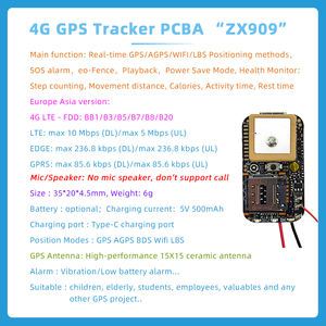 ZX909 4G LTE PCBA Module <span class=keywords><strong>puce</strong></span> pour animaux de compagnie <span class=keywords><strong>GPS</strong></span> Tracker carte de développement chiens chats surveillance de la santé compteur de pas mouvement Calories - Product Image 5