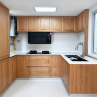 Hochwertige Massivholz-Küchenschränke im Shaker-Stil Modernes Design Modulare Schränke Luxuriöse Maßgefertigte Holz-Komplettküche